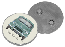 Morris Minor Series II 2dr saloon 1952-54 Round Fridge Magnet